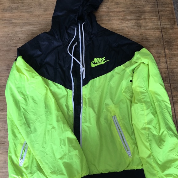 nike windbreaker neon yellow